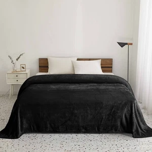 Large Faux Fur Fleece Blanket 400 Gsm Super Soft Reversible Warm Sofa Bed Throws - Picture 1 of 59