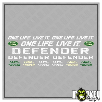 12 teiliges Aufkleber Set 1:10 Land Rover Defender RC Sticker Modellbau weiß - Bild 1 von 2