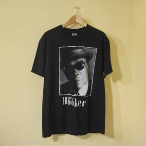 Camiseta De Colección Años 90 John Lee Hooker Para Hombres L Clásica Negra Casa de Blues Etiqueta Alstyle - Imagen 1 de 7