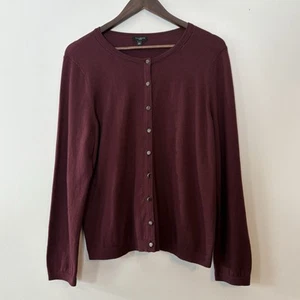 Talbots Petites Cardigan Sweater Sz XL Button Cashmere Blend - Picture 1 of 9