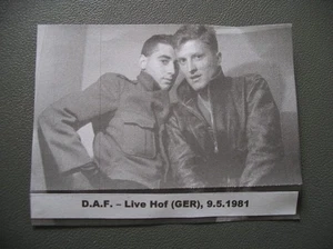 DAF - Live in Hof 9.5.1981, Rock, Electro-Punk, NDW, aus Düsseldorf - Picture 1 of 2