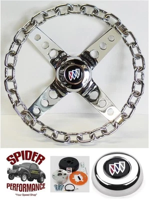 1969-1989 Buick steering wheel 11" CHROME CHAIN - Image 1 of 4