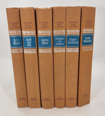 Vintage Louisa May Alcott Nelson Doubleday Vintage Hardcover Book Set 6 HC 1950 Foto 1 de 4