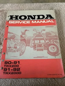 Honda 90-91 TRX200 91-92 TRX200D Manuale di servizio - Foto 1 di 6