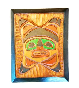 Aborigines NW Coast SONNE vom Künstler George Matilpi Kwakiutl Stamm Zeder Plakette - Bild 1 von 3