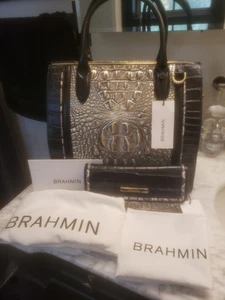 Brahmin Schultertasche schwarz und chrom - Bild 1 von 6