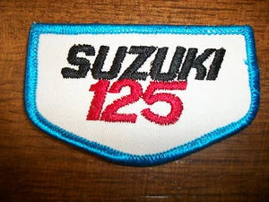 Suzuki 125 patch Vintage Embroidered 1970s NOS TM125TS125 RM125 TC125 RV125 - Picture 1 of 3