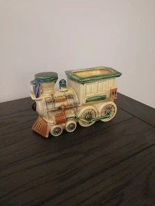 vintage RELPO ceramic pottery planter #6142 train locomotive 8" long multi color - Picture 1 of 8