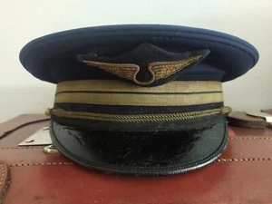 Arméede l'air : Ancienne casquette de pilote de l'Armée de l'air années 40 - Foto 1 di 11
