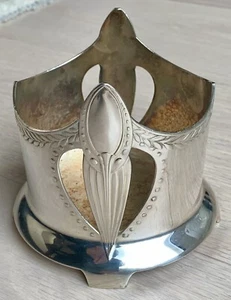 Weinflaschenhalter , Art Deco , versilbert - Bild 1 von 7