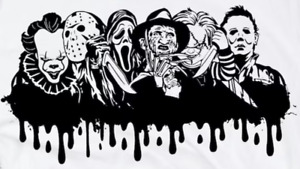 Halloween HORROR - Killer Squad, Vinyl Window Decal, DIE CUT Sticker