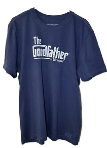 LIFE IS GOOD Mens Size Large The GOODFATHER Crew Neck Short Sleeve T-Shirt Tee - Picture 1 of 5