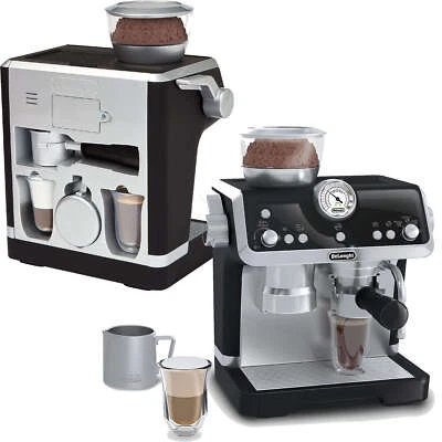 CASDON Spielzeug-Kaffeemaschine mit Milchaufschäumer DeLonghi Little Barista Set