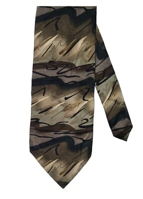 Corbata de Seda Jerry Garcia "Colección Feliz Cumpleaños 18" Verde Negro Tostado Abstracto Foto 1 de 4