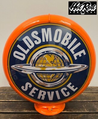 SERVICIO OLDSMOBILE Reproducción 13.5" Bomba Gas Globo - (Cuerpo Naranja) Foto 1 de 3