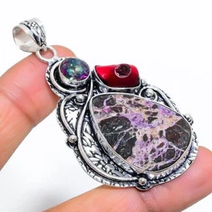 Ciondolo gioielli in argento sterling 925 fatto a mano con pietra preziosa... - Foto 1 di 1