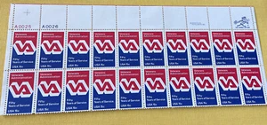 US SC#1825 15cents Plate Block of 20 (1980)VA Veterans Administration 50th Annv - Picture 1 of 5
