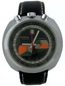Sorna Bullhead Handaufzug Herren Chronograph World-Timer EB 8420, funktioniert - Bild 1 von 6