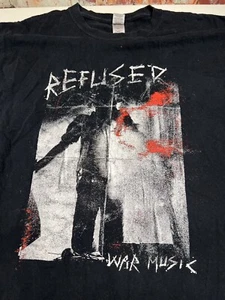 Camiseta Banda de Música de Guerra Rechazada Negra Punk Rock Etiqueta Gildan - Imagen 1 de 6