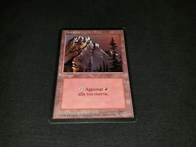 MTG 1x Revised basic land LP Italian FBB Mountain (Tall mountain) - Image 1 of 4