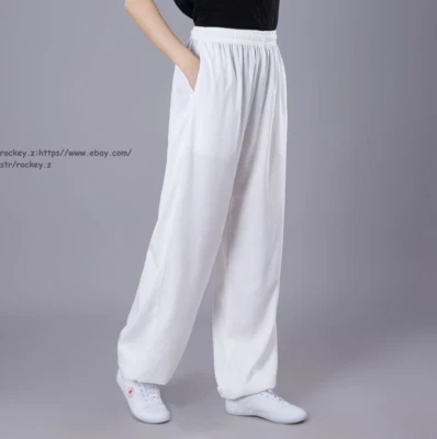 Adulto Unisex Algodón Línea Kung Fu Tai Chi Pantalón Artes Marciales Pantalones Yoga Uniforme Foto 1 de 4