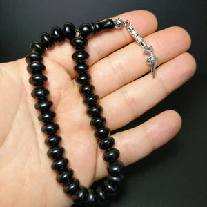 Jet Tasbih Gebetsperlen Gurcu Oltu Tesbih Jetstone Tasbeeh Rondelle Misbaha 797 - Bild 1 von 8