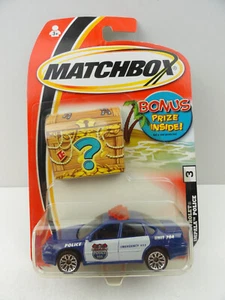 2005 Matchbox #3 Chevrolet Police Impala (Blue, Bonus Prize Inside Card) - Picture 1 of 6