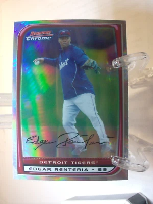 2008 Bowman Chrome Refractor Baseball Card  #169 Edgar Renteria    (94504) - Image 1 of 2