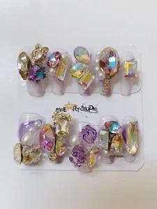 Nails Handmade press on nails 3D size M - Picture 1 of 8
