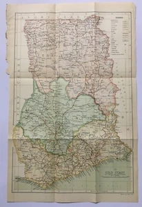Mapa de The Gold Coast 1939. Con Togoland bajo mandato británico 13 pulgadas x 21,25 pulgadas - Imagen 1 de 5