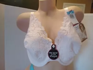 Bra NWT Vintage Playtex Secret Bra 4728 Blush Lace Undewire 42C - Picture 1 of 8