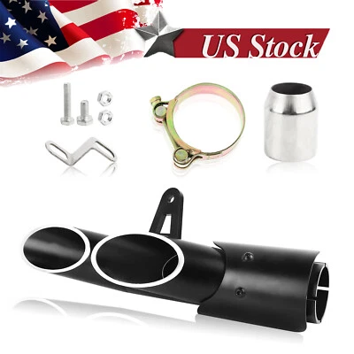 38mm-51mm Outlet Motorcycle Exhaust Muffler Tip Tail Pipe Slip On Bike Universal - Image 1 of 4
