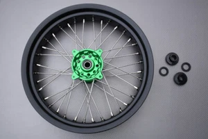 "Grün Supermoto Speichenfelge/Vorderrad Kawasaki KX 250 2006-2008 3,5""x17""" - Bild 1 von 6