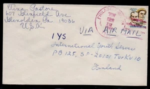 28 de junio 1980 correo aéreo C92 Filadelfia, PA a Turku, Finlandia - Imagen 1 de 1