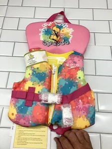 Speedo Infant Toddler Girls PFD Life Jacket Vest Type II for Babies Under 30lbs - Picture 1 of 8