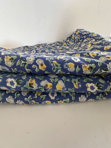 Lot Of 3 Laura Ashley~Cotton Polyanthus Primrose~Blue Yellow Pillow Sham~29”x24”