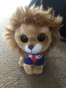 Ty Beanie Boo Boos Eroe il Leone Occhio Solido Regolare 15 cm - Con Etichette - Foto 1 di 1