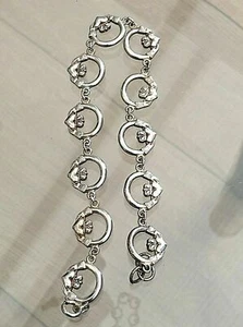 ANTIGUA PULSERA CELTA CLADDAGH SUPER PLATA 20,32 CM DE LARGO  - Imagen 1 de 2