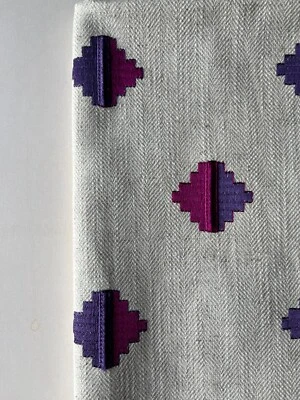 Kravet Clarke & Clarke Pizarro Berry  Fabric Remnant 24"x24" - Image 1 of 4