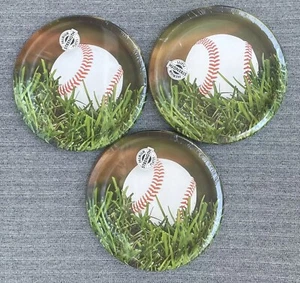 Lot of 3 Pkgs Party Creations Baseball Sports Fanatic Paper Plates 8 per package - Picture 1 of 5
