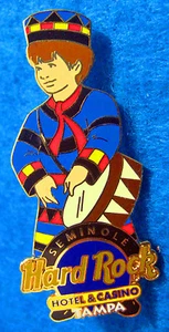 TAMPA HOTEL & CASINO NATIVE INDIAN CHILDREN'S MUSICIAN BOY Hard Rock Cafe PIN - Picture 1 of 1