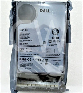 YF87J ST10000NM0256 Dell EXOS X10 10TB 7.2K RPM 12Gb/s 3.5" SAS HDD Hard Drive - Picture 1 of 2