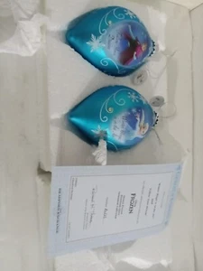 2 Disney Frozen Erbstück Glas Ornament Sammlung/COA Bradford Exchange - Bild 1 von 4