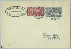 83015 - REGNO - STORIA POSTALE: Primo Volo : TORINO - Trieste 1926 - Picture 1 of 2