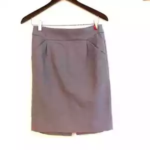 Falda lápiz J Crew con bolsillos 100 % algodón púrpura lila 2 - Imagen 1 de 4