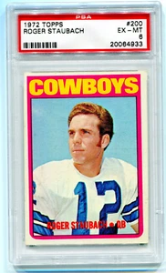 1972 Topps Roger Staubach #200 PSA 6 certificato EX-MT - Foto 1 di 2