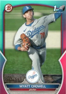 2023 Bowman Draft Baseball Aqua Pink Gradient #BD63 Wyatt Crowell /199 - Picture 1 of 1