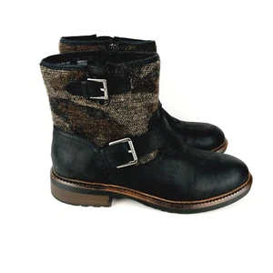 Stivaletti Sonoma Cecelia neri fibbia zip laterale solette rivitalizzate donna 9,5 M - Foto 1 di 8