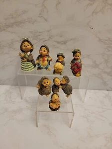 Set Of 7 Vintage Enesco Hedgehog Hollow 1994 Parastone Figures Figurines - Picture 1 of 14