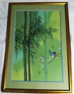 David Lee "Green Bamboo" Lithograph - Picture 1 of 3